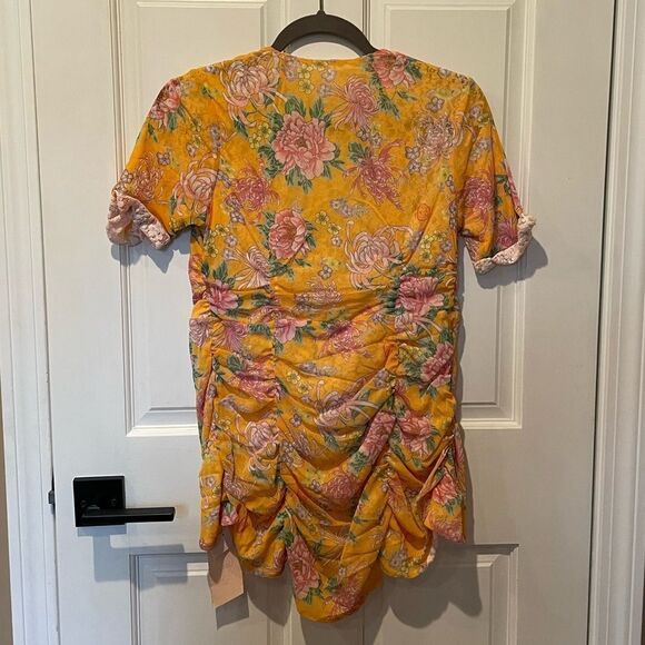 NWT Free People HAH All Tied Up Reversible Marigold Top ONLY Small #017 - Picture 6 of 8